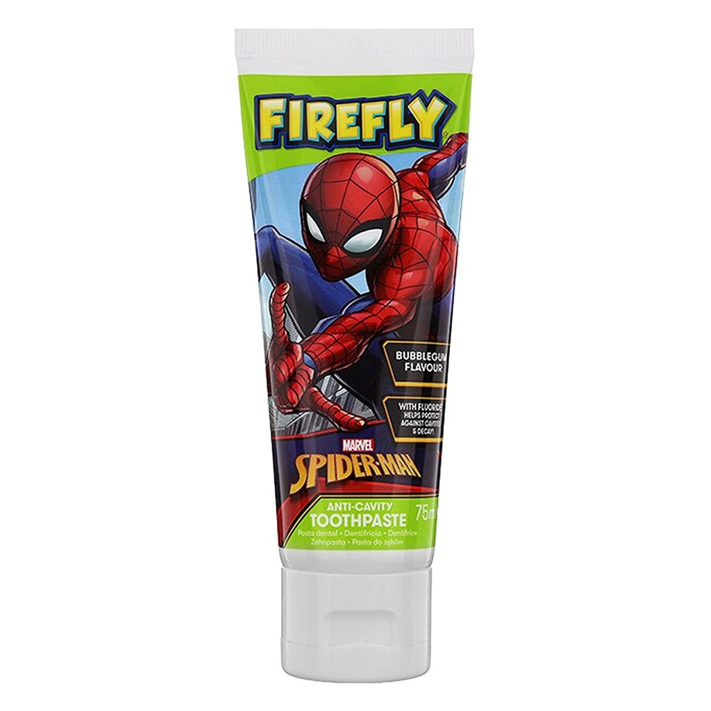 Firefly Spiderman Kids Anti-Cavity Fluoride Toothpaste, Bubblegum Flavour 75ml - Easy Pharmacy LLC