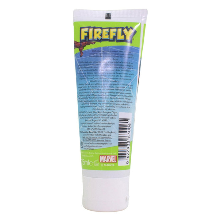 Firefly Spiderman Kids Anti-Cavity Fluoride Toothpaste, Bubblegum Flavour 75ml - Easy Pharmacy LLC