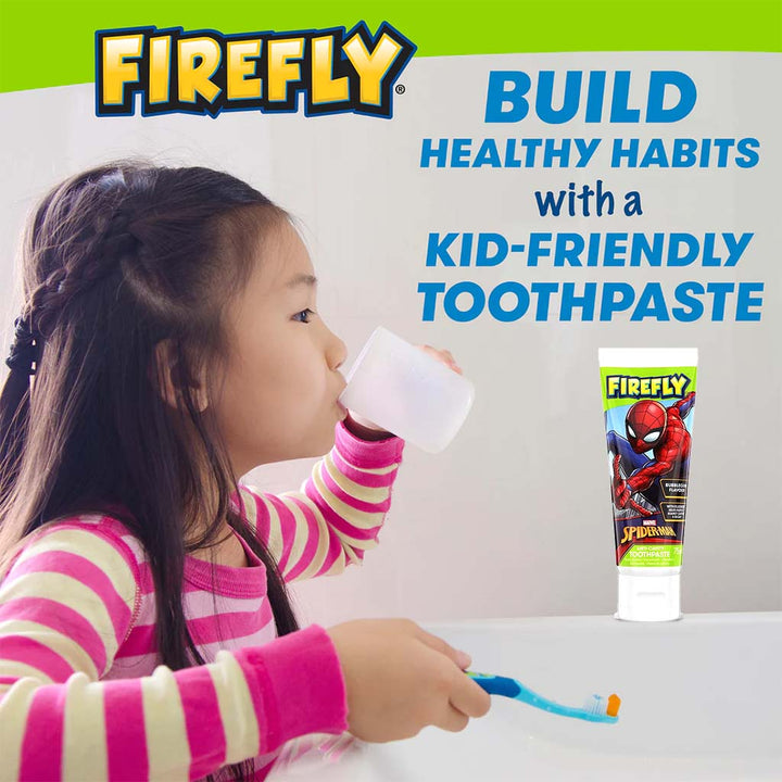 Firefly Spiderman Kids Anti-Cavity Fluoride Toothpaste, Bubblegum Flavour 75ml - Easy Pharmacy LLC