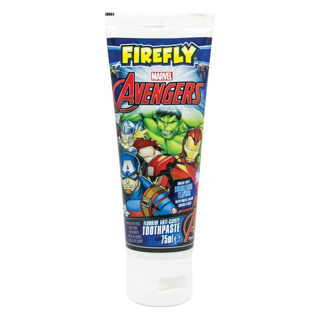 Firefly Avengers Kids Anti-Cavity Fluoride Toothpaste, Bubblegum Flavour 75ml - Easy Pharmacy LLC