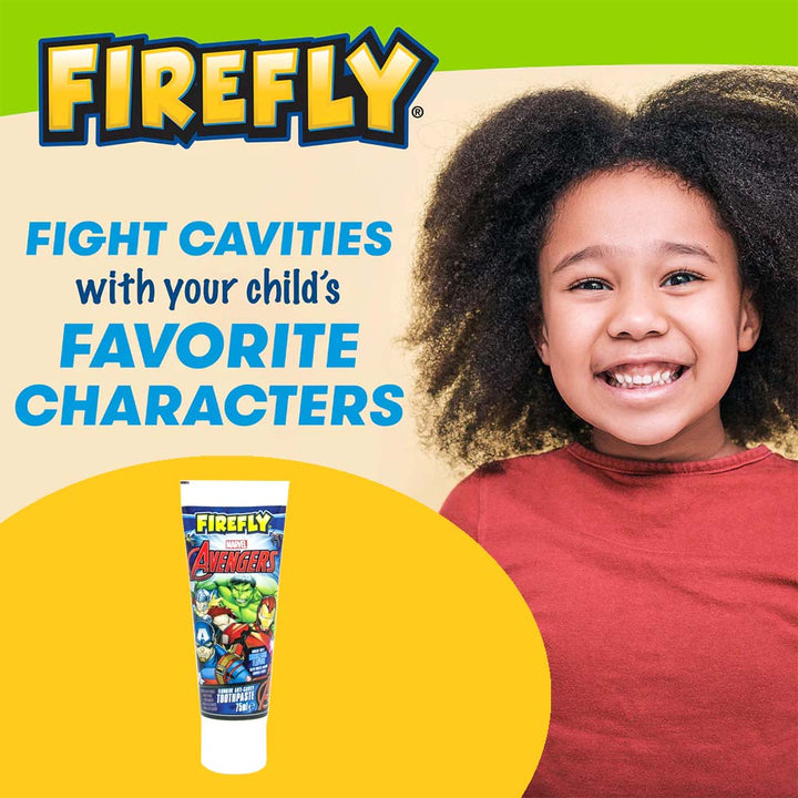 Firefly Avengers Kids Anti-Cavity Fluoride Toothpaste, Bubblegum Flavour 75ml - Easy Pharmacy LLC