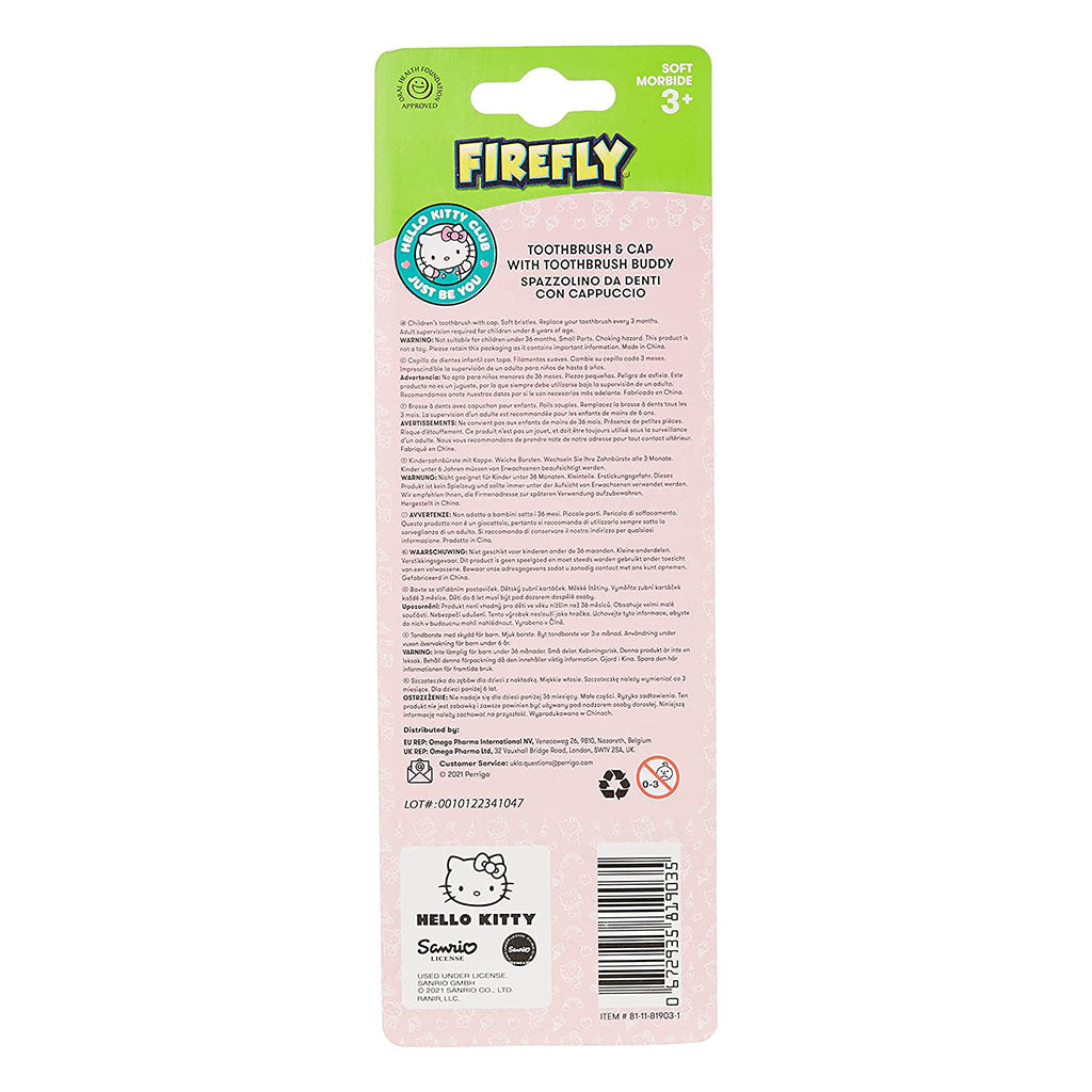 Firefly Hello Kitty Toothbrush With Cap & Toothbrush Buddy Toy For 3+ Year Kids, Pack of 1's - Easy Pharmacy LLC