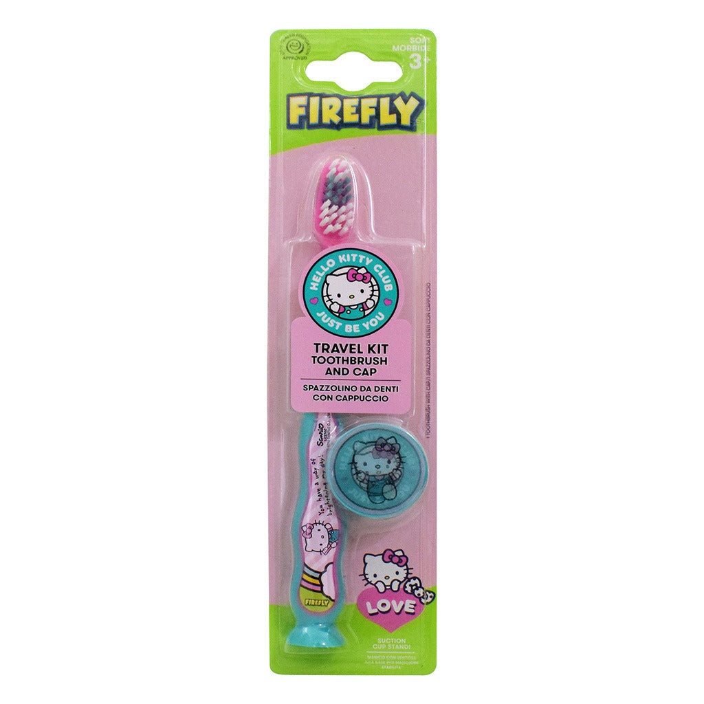 Firefly Hello Kitty Travel Kit Toothbrush With Cap For 3+ Year Kids, Pack of 1's - Easy Pharmacy LLC