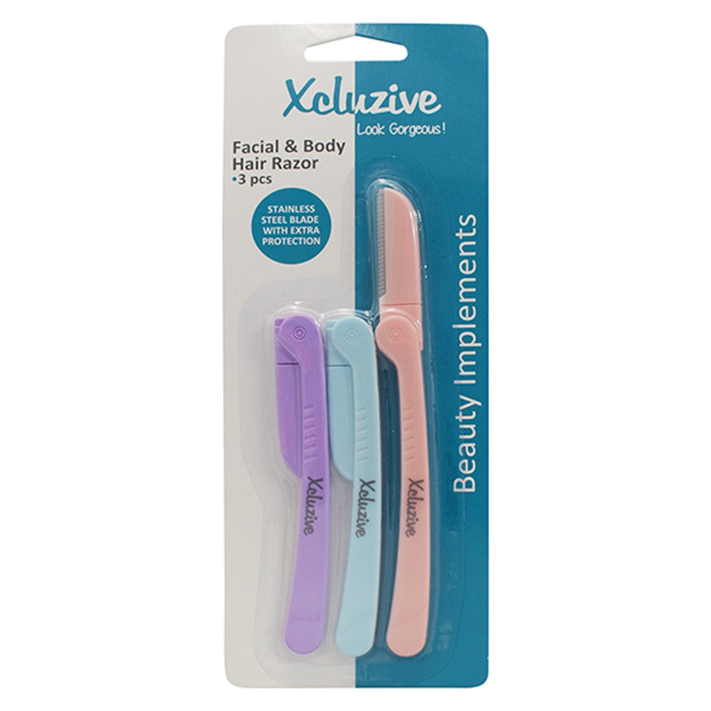 Xcluzive Facial & Body Hair Razors, Pack of 3 Pieces - Easy Pharmacy LLC