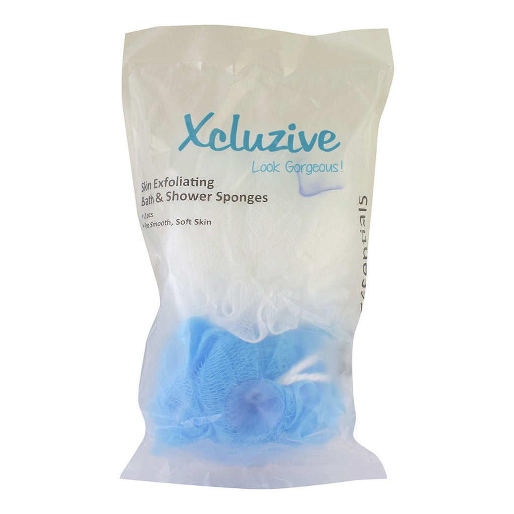 Xcluzive Skin Exfoliating Bath & Shower Sponges, Pack of 2 Pieces - Easy Pharmacy LLC