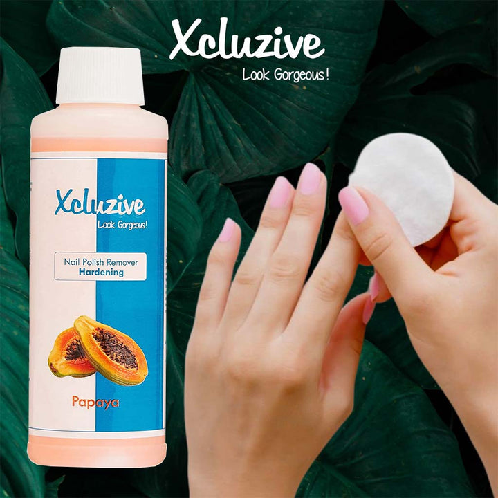 Xcluzive - Hardening Nail Polish Remover With Papaya Fragrance 120ml - Easy Pharmacy LLC