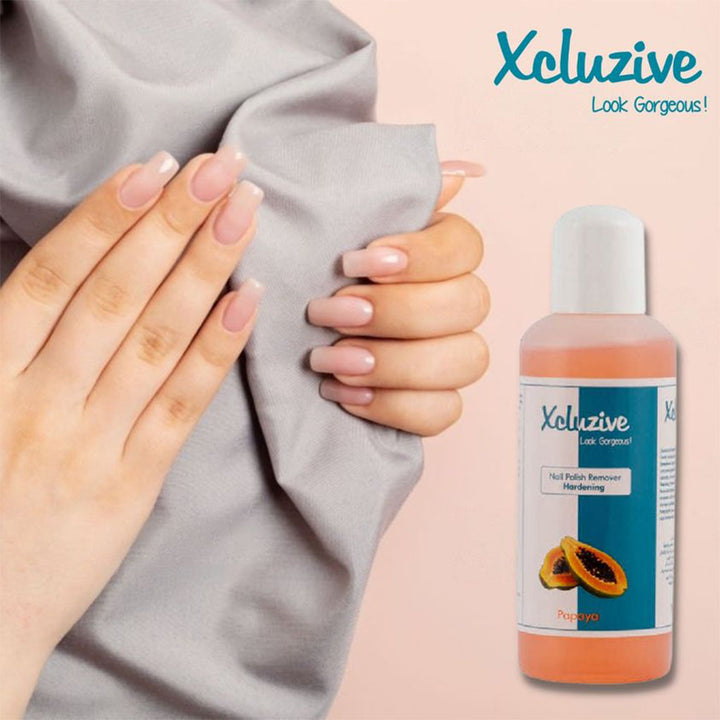 Xcluzive - Hardening Nail Polish Remover With Papaya Fragrance 120ml - Easy Pharmacy LLC