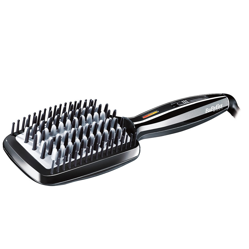 Babyliss Fast Smoothing Heated Hair Straightening & Styling Brush With 3D Technology, Advanced Ceramic Heating & Adjustable Temperature Settings- Black HSB101SDE - Easy Pharmacy LLC