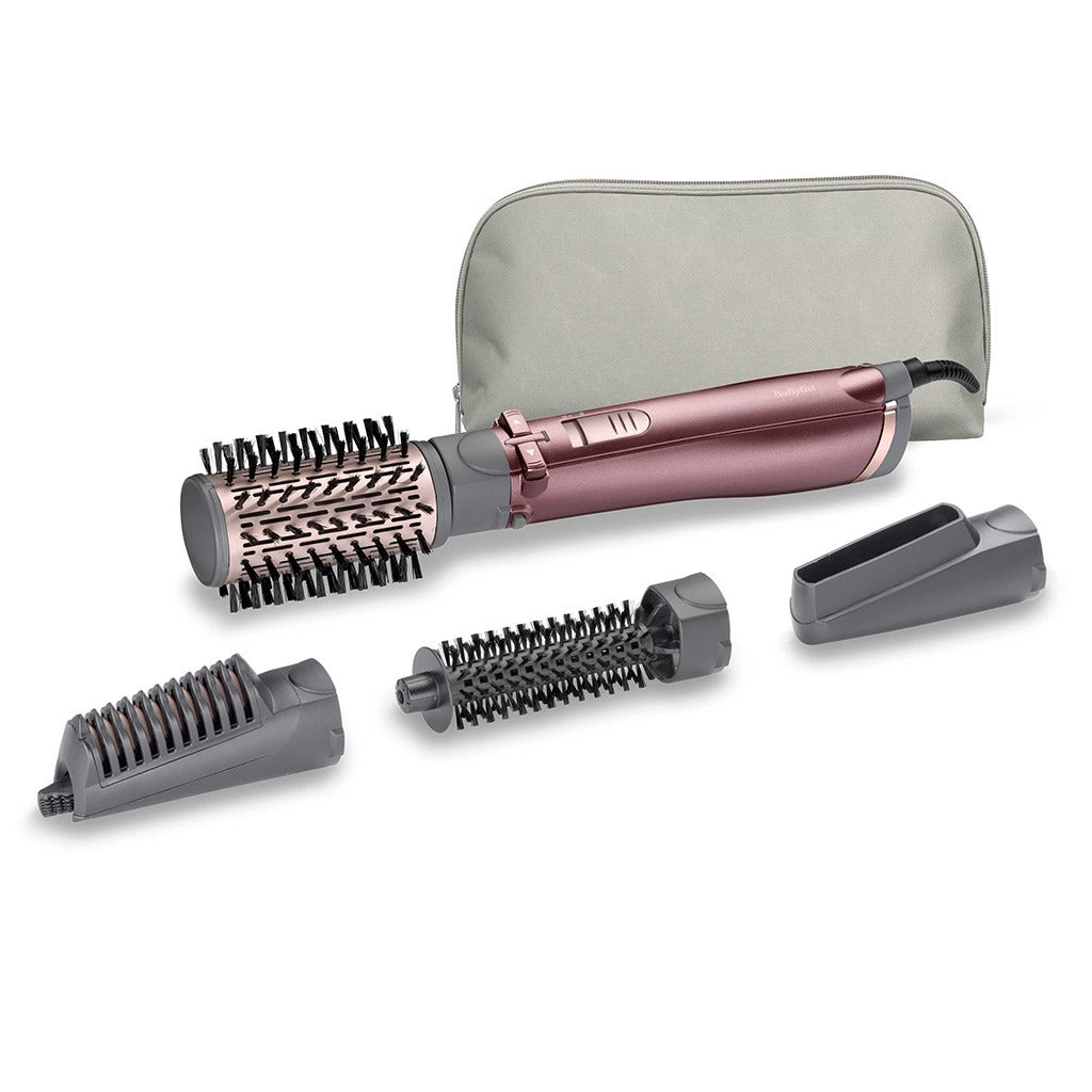 Babyliss 4-in-1 1000W Rotating Hair Straightener Brush with Pouch, Pack of 5's - Easy Pharmacy LLC