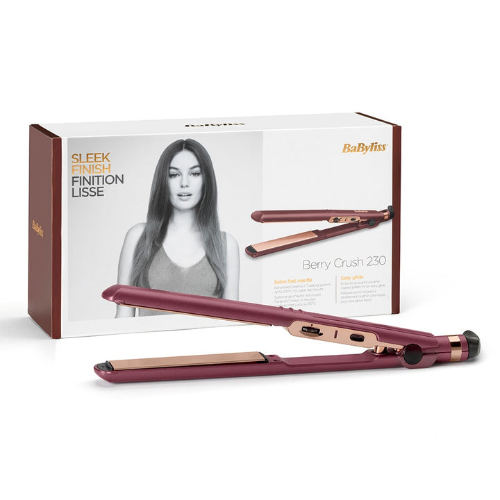 Babyliss Sleek Finish Easy Glide Berry Crush 230 Hair Straightener With 24MM Wide Ceramic Heating Plate - Easy Pharmacy LLC