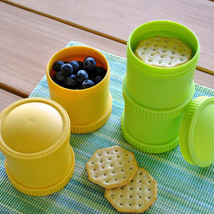 Re Play Portable Snack Stack With Storage & Travel Lid For Toddlers & Kids - Lime Green 12804 - Easy Pharmacy LLC