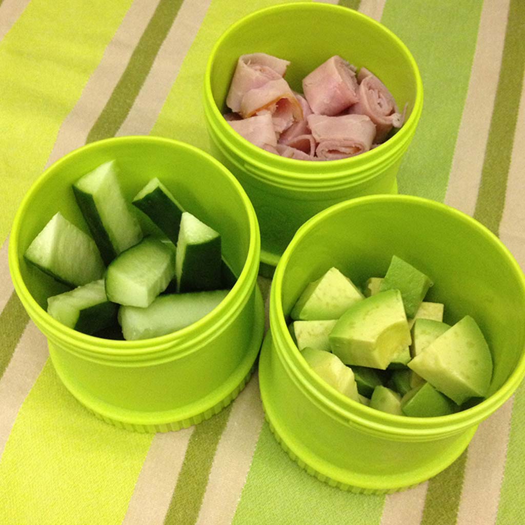 Re Play Portable Snack Stack With Storage & Travel Lid For Toddlers & Kids - Lime Green 12804 - Easy Pharmacy LLC