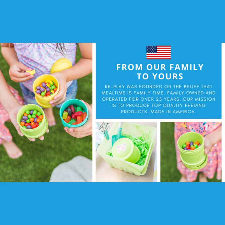 Re Play Portable Snack Stack With Storage & Travel Lid For Toddlers & Kids - Lime Green 12804 - Easy Pharmacy LLC