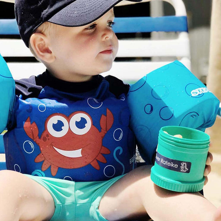 Re Play Portable Snack Stack With Storage & Travel Lid For Toddlers & Kids - Aqua Blue 12804-A - Easy Pharmacy LLC