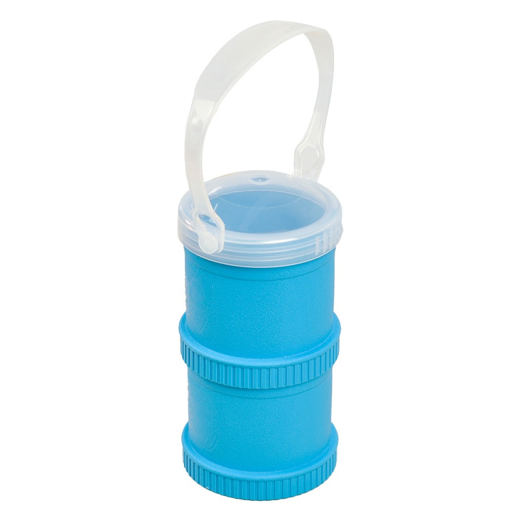 Re Play Portable Snack Stack With Storage & Travel Lid For Toddlers & Kids - Sky Blue 12804-B - Easy Pharmacy LLC