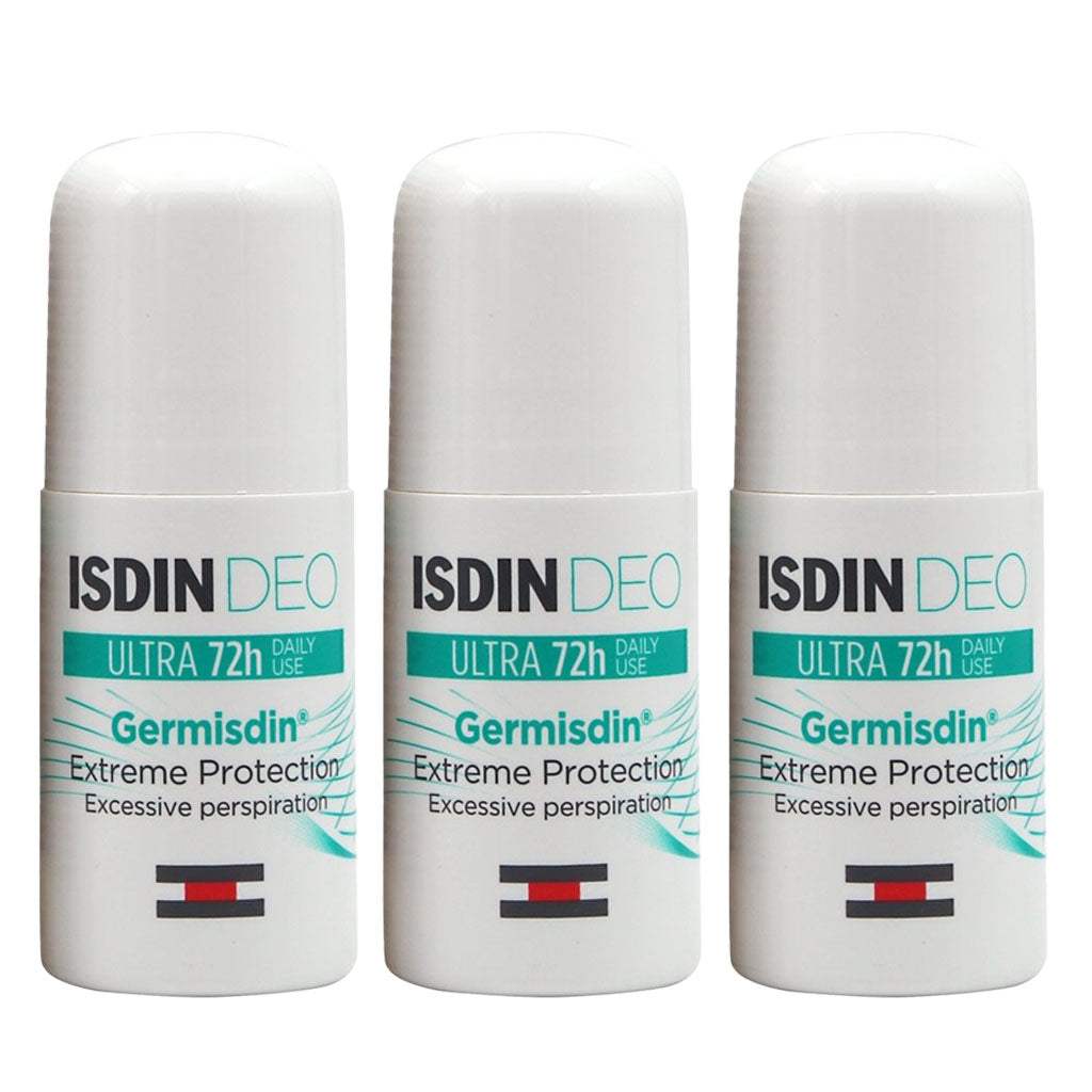 Isdin Deo Germisdin Daily Use Ultra 72 Hour Roll On 40ml, 2+1 PROMO PACK - Easy Pharmacy LLC