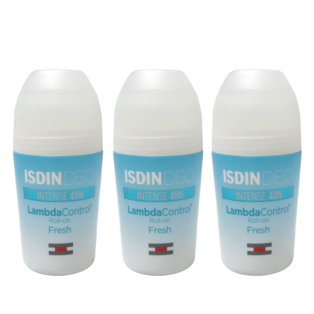 Isdin Deo Lambda Control Intense 48 Hour Fresh Roll On 50ml, 2+1 PROMO PACK - Easy Pharmacy LLC