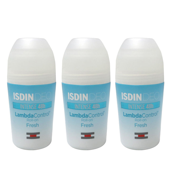 Isdin Deo Lambda Control Intense 48 Hour Fresh Roll On 50ml, 2+1 PROMO PACK - Easy Pharmacy LLC