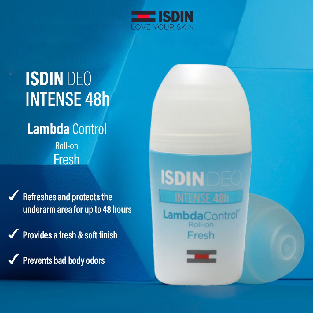 Isdin Deo Lambda Control Intense 48 Hour Fresh Roll On 50ml, 2+1 PROMO PACK - Easy Pharmacy LLC