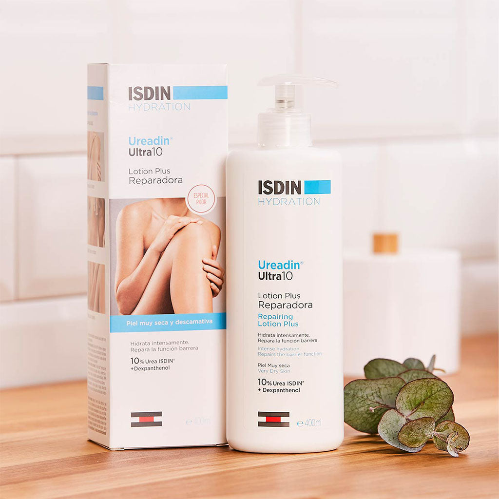 Isdin Ureadin Ultra 20 Anti-Roughness Cream 100ml + Isdin Ureadin Ultra 10 Repairing Lotion Plus 400 ml For Rough And Dry Skin PROMO PACK - Easy Pharmacy LLC