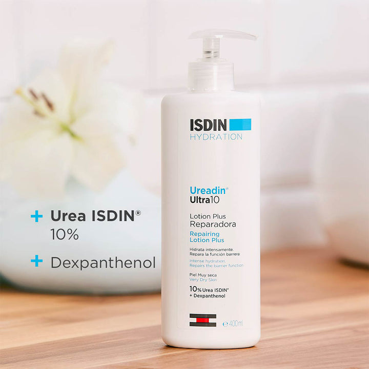 Isdin Ureadin Ultra 20 Anti-Roughness Cream 100ml + Isdin Ureadin Ultra 10 Repairing Lotion Plus 400 ml For Rough And Dry Skin PROMO PACK - Easy Pharmacy LLC