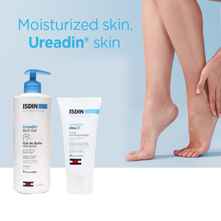 Isdin Ureadin Hydrating Bath Gel 400ml + Isdin Ureadin Ultra 20 Anti-Roughness Cream 50ml PROMO PACK - Easy Pharmacy LLC
