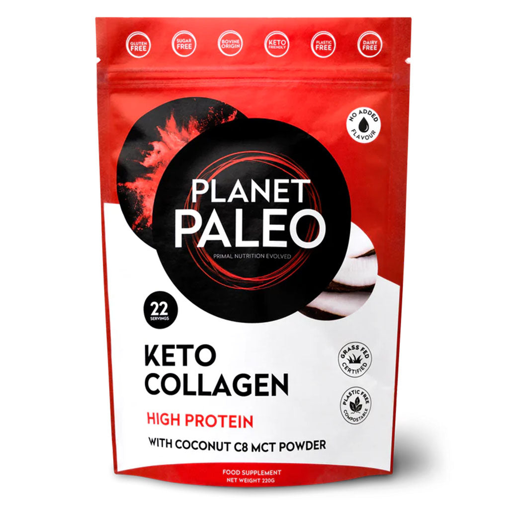 Planet Paleo High Protein Keto Collagen with Coconut C8 MCT Powder 220g, 22 Servings - Easy Pharmacy LLC