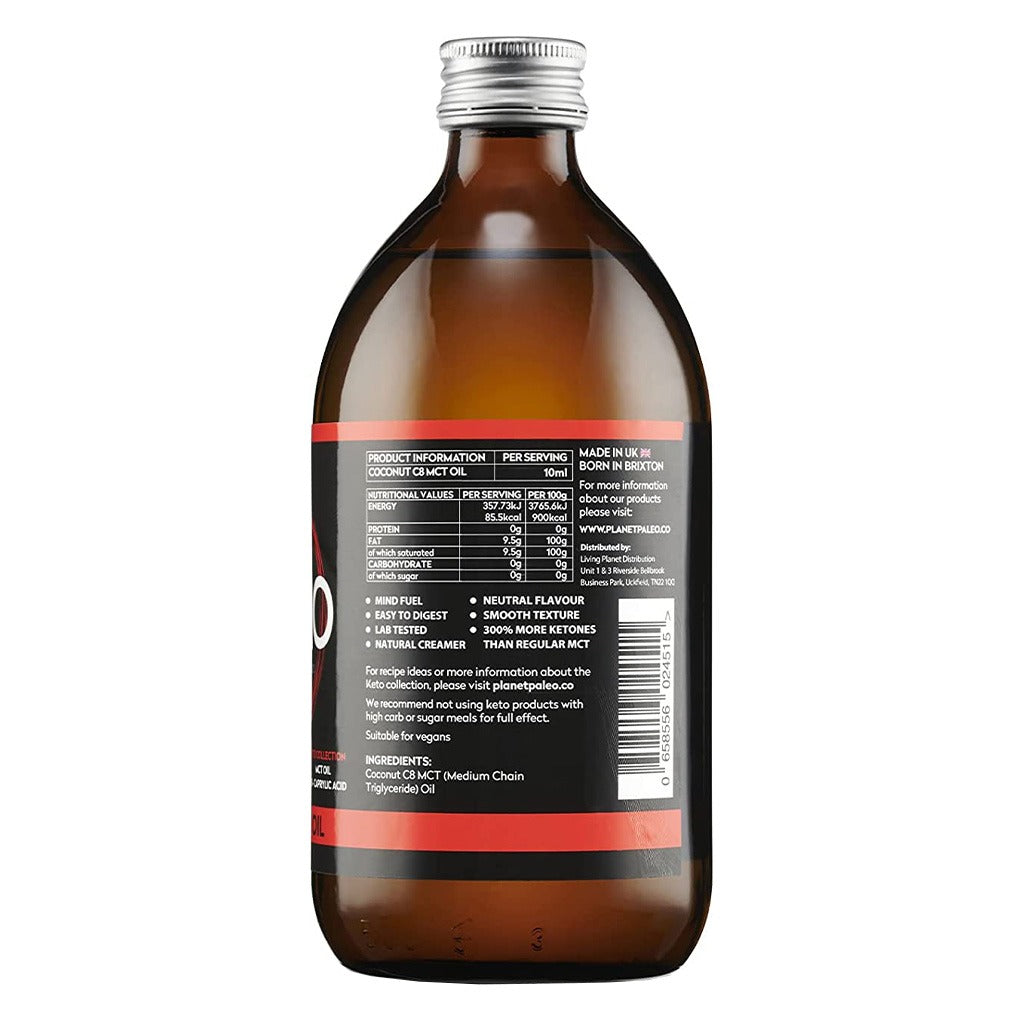Planet Paleo Keto C8 MCT Oil 500ml, 50 Servings - Easy Pharmacy LLC
