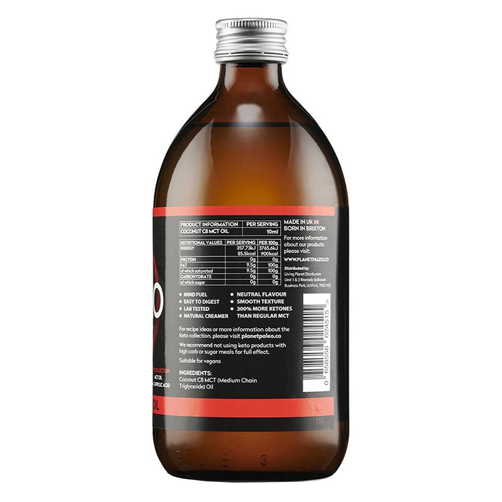 Planet Paleo Keto C8 MCT Oil 500ml, 50 Servings - Easy Pharmacy LLC