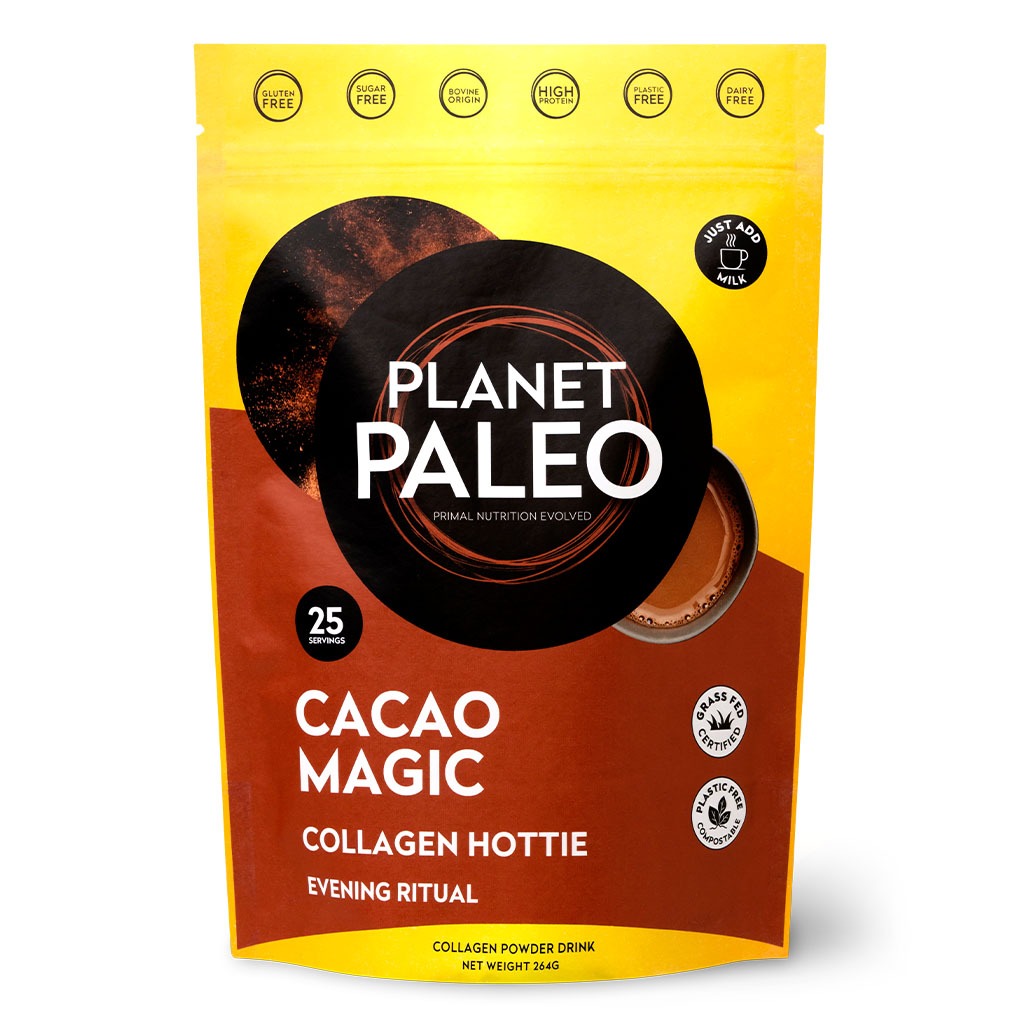 Planet Paleo Organic Pure Type 1 and 3 Collagen Cacao Magic 264g - Easy Pharmacy LLC
