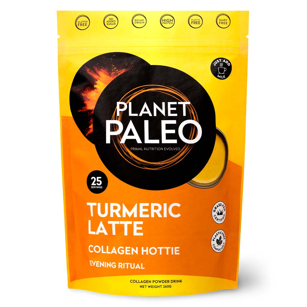 Planet Paleo Organic Pure Type 1 and 3 Collagen Turmeric Latte 260g - Easy Pharmacy LLC