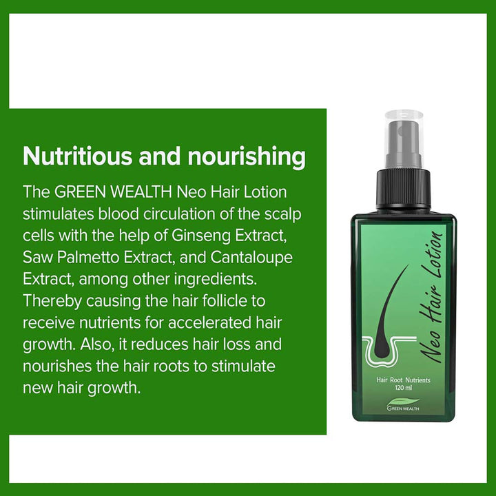 Green Wealth Neo Hair Lotion For Hair Growth 120ml - Easy Pharmacy LLC