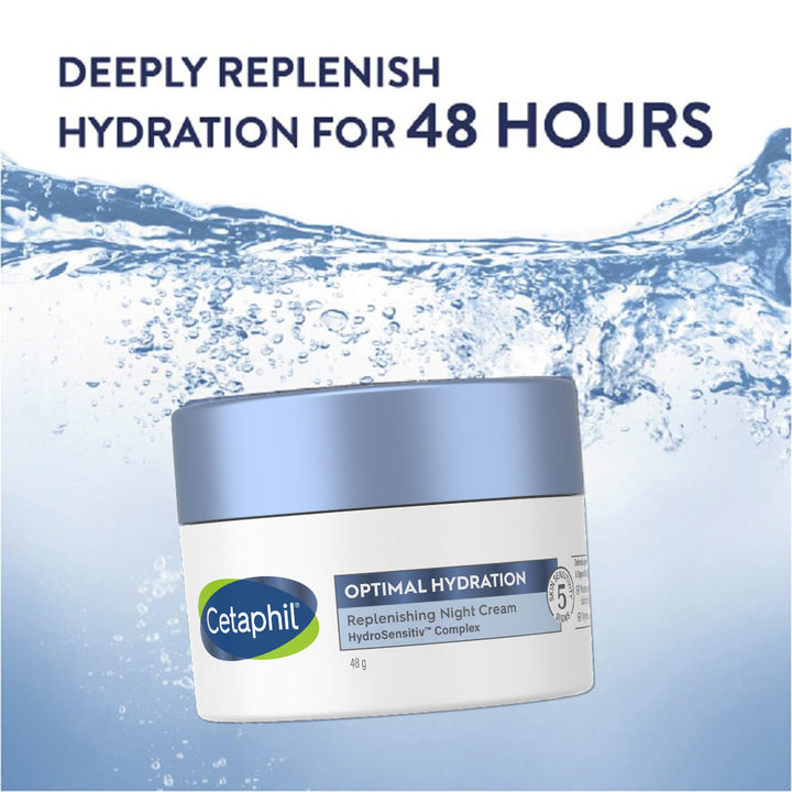 Cetaphil Optimal Hydration Replenishing Night Cream For Dry or Dehydrated Skin 48g - Easy Pharmacy LLC