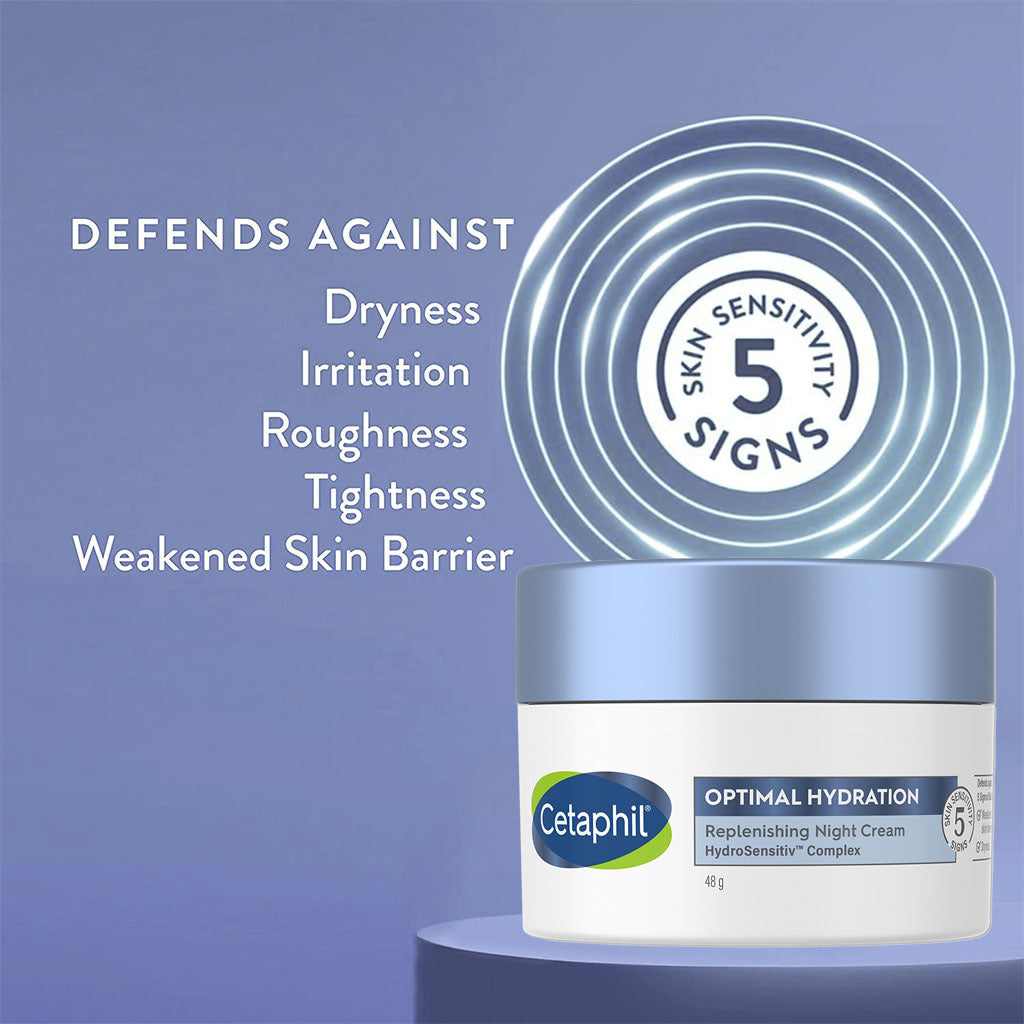 Cetaphil Optimal Hydration Replenishing Night Cream For Dry or Dehydrated Skin 48g - Easy Pharmacy LLC