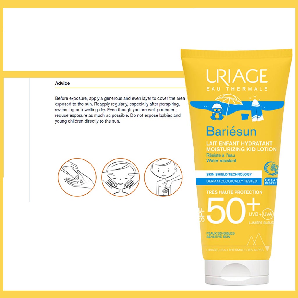 Uriage Bariesun SPF 50+ Moisturizing Lotion For Kids 100ml - Easy Pharmacy LLC