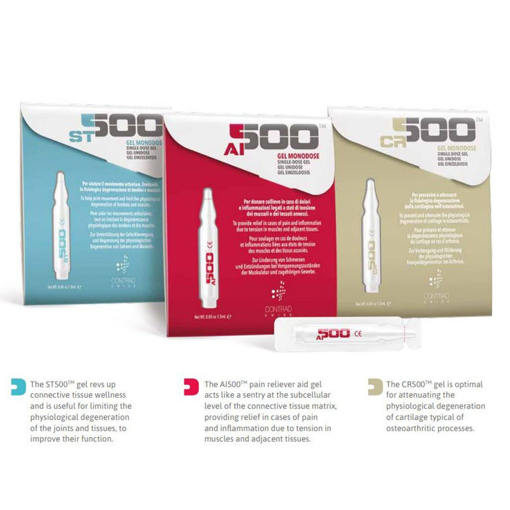 Contrad Swiss ST500 Topical Gel For Healthy Joint Movement, Pack of 4 Monodose Vial + 8 Patches - Easy Pharmacy LLC