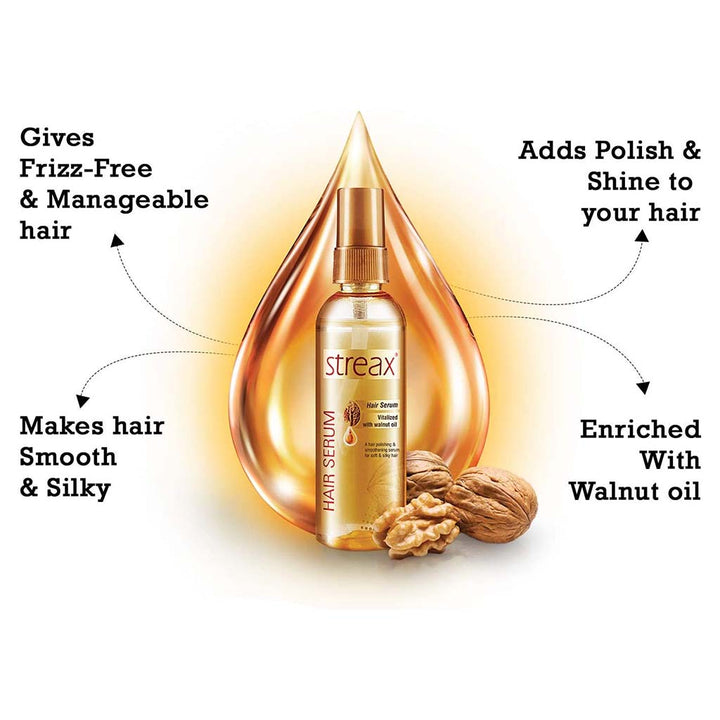 Streax Vitalized Hair Serum With Walnut Oil 100ml - Easy Pharmacy LLC