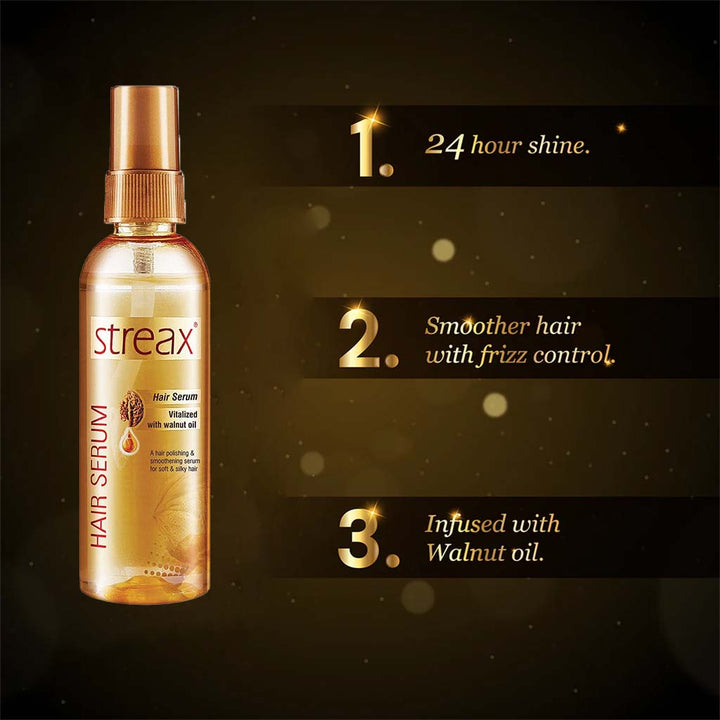 Streax Vitalized Hair Serum With Walnut Oil 100ml - Easy Pharmacy LLC