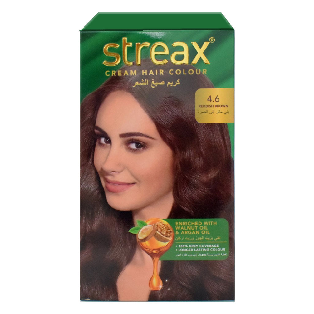 Streax Cream Hair Colour With Shine On Conditioner For All Hair Types - Reddish Brown 4.6 - Easy Pharmacy LLC