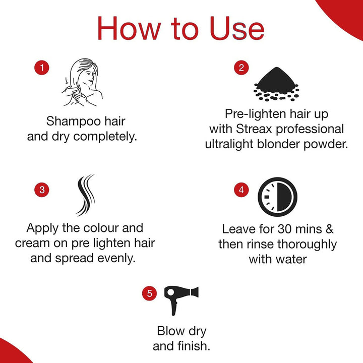 Streax Professional Hold & Play Ammonia & Peroxide - Free Funky Colors Semi-Permanent Hair Color Cream - Flirty Red 100g - Easy Pharmacy LLC
