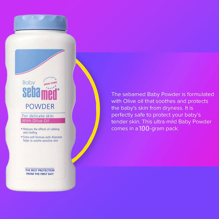 Sebamed Baby Powder With Olive Oil For Delicate Skin 100g - Easy Pharmacy LLC