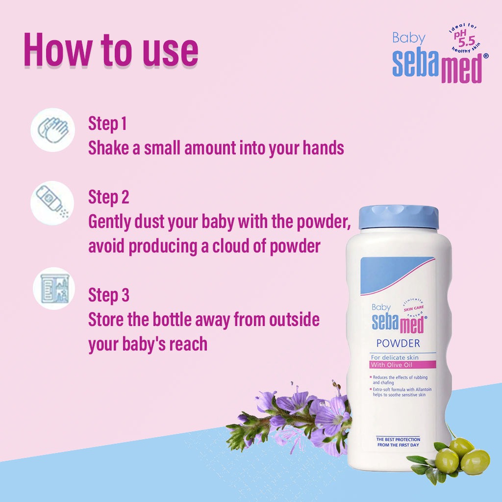 Sebamed Baby Powder With Olive Oil For Delicate Skin 100g - Easy Pharmacy LLC