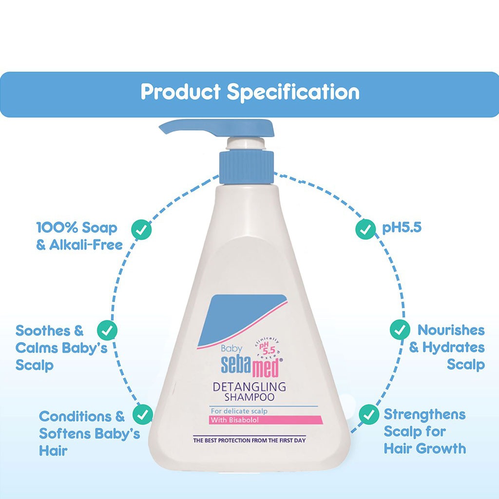 Sebamed Baby Detangling Shampoo With Soothing Bisabolol For Delicate Scalp 500ml - Easy Pharmacy LLC