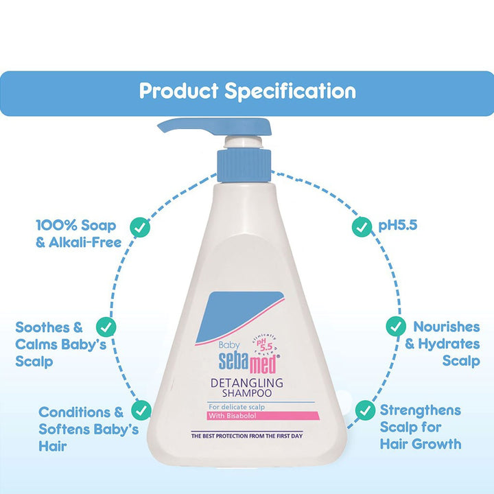 Sebamed Baby Detangling Shampoo With Soothing Bisabolol For Delicate Scalp 500ml - Easy Pharmacy LLC