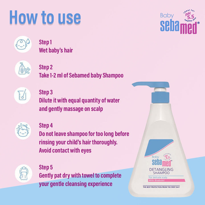 Sebamed Baby Detangling Shampoo With Soothing Bisabolol For Delicate Scalp 500ml - Easy Pharmacy LLC