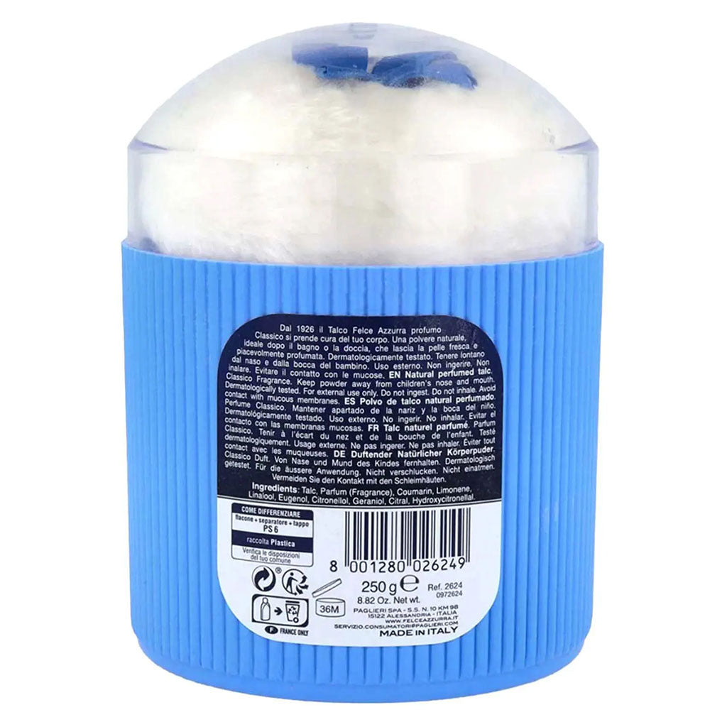 Felce Azzurra Talcum Powder Classic With Assorted Puff 250g - Easy Pharmacy LLC