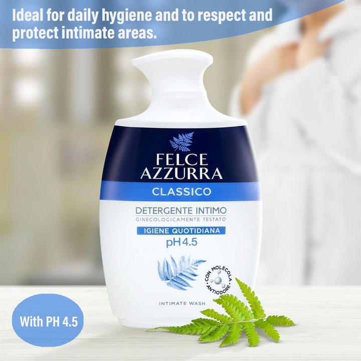 Felce Azzurra Classic Intimate Wash Original, pH 4.5, 250ml - Easy Pharmacy LLC