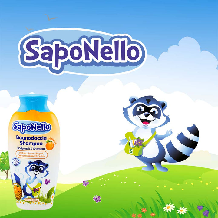 Saponello Delicate Bodywash Shampoo Apricot For Children 400ml - Easy Pharmacy LLC