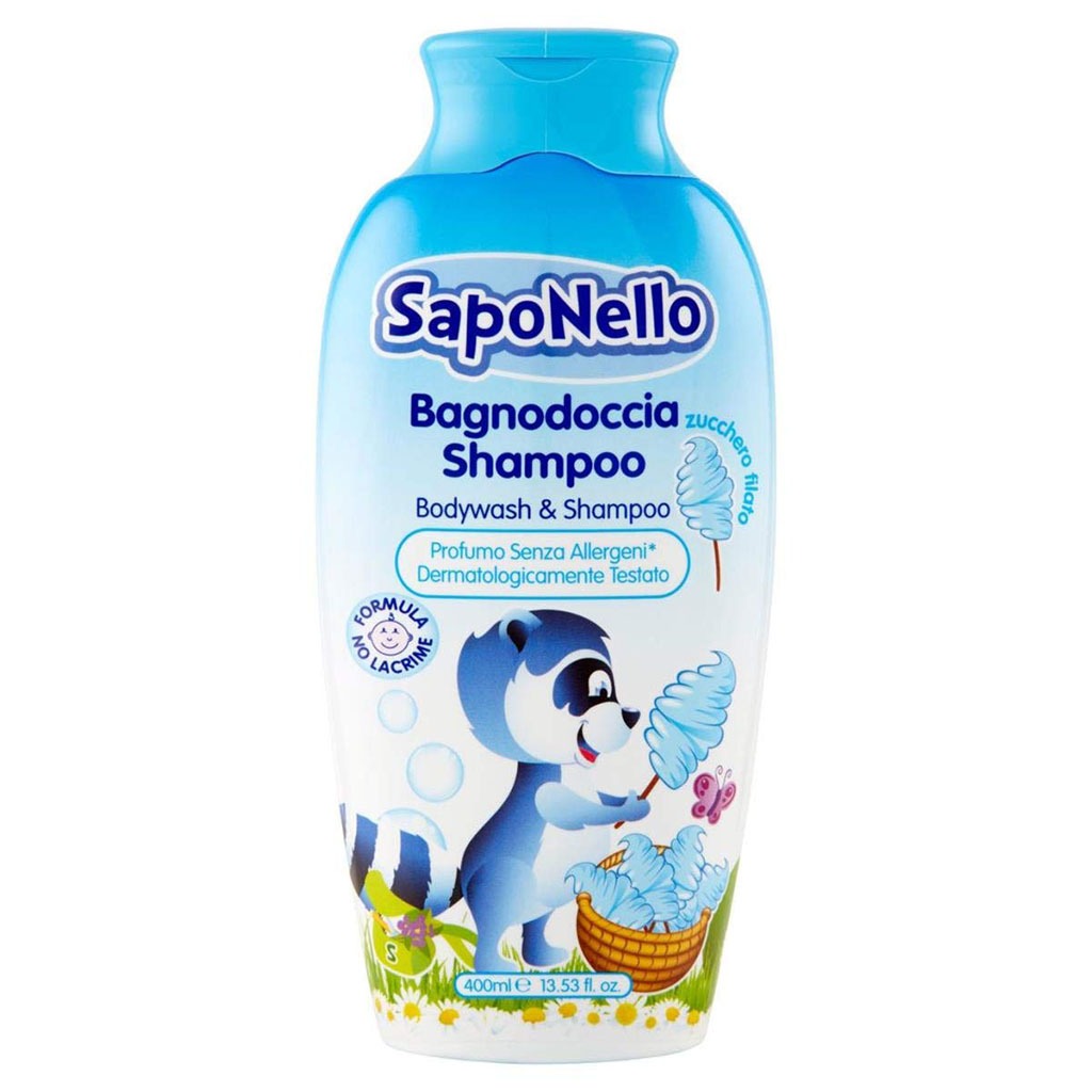 Saponello Delicate Bodywash Shampoo Cotton Candy For Children 400ml - Easy Pharmacy LLC