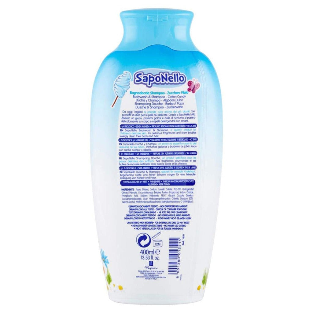 Saponello Delicate Bodywash Shampoo Cotton Candy For Children 400ml - Easy Pharmacy LLC